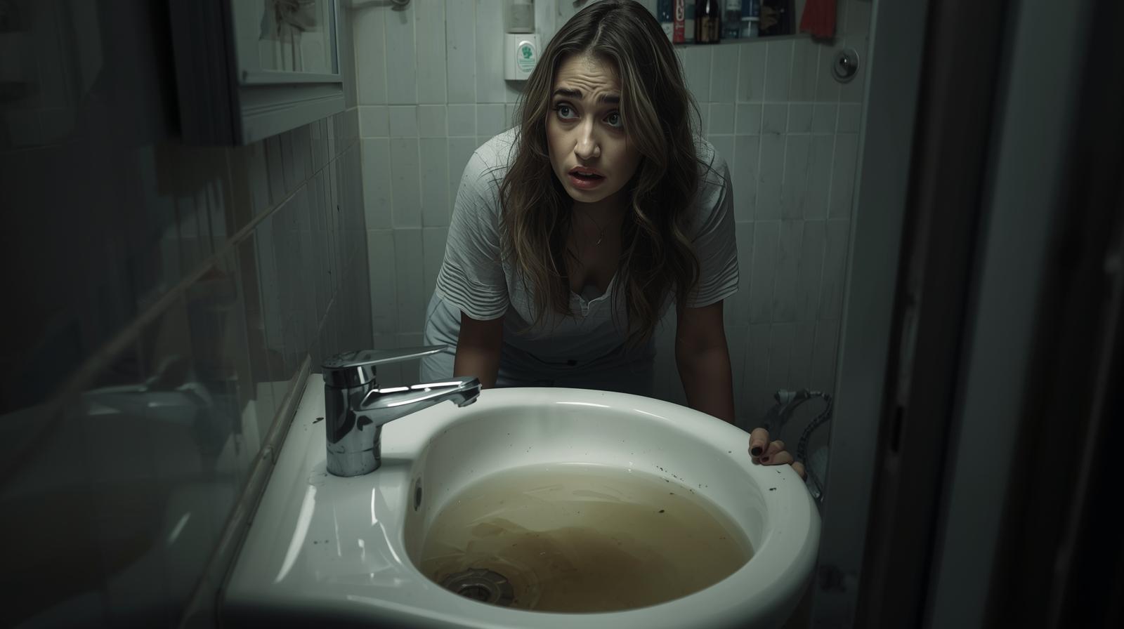 ralo entupido, dona de casa frustada